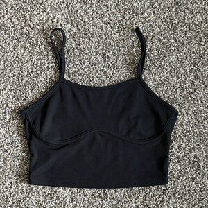 SHEIN Black Ribbed Tank Top